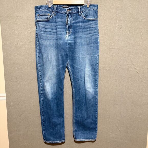 Banana Republic Jeans Mens 36x34 Blue Dark Wash Straight Leg - Picture 1 of 7